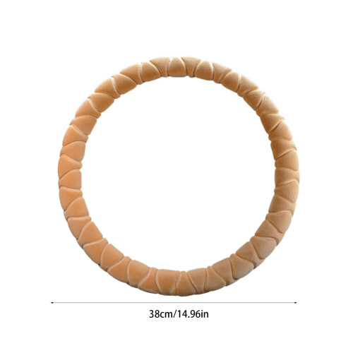 Steering Wheel Cover Polyester Velvet 38cm Elastic 2