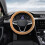 Steering Wheel Cover Polyester Velvet 38cm Elastic 4