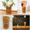 Porta utensili da cucina, scolapiatti in legno 4