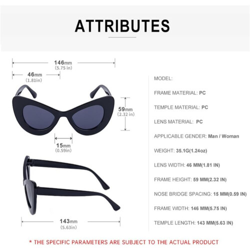Γυαλιά ηλίου Cat Eye Γυναικεία Vintage Ριγέ Steampunk UV400 1