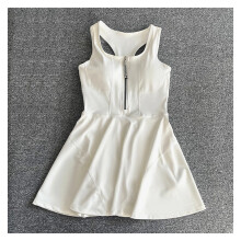 Tennis Skirt Casual Half-Zip High-Waist Fitness Dress