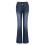 Damjeans med broderad stretch, blå, med medelhög midja 5