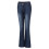 Damjeans med broderad stretch, blå, med medelhög midja 6