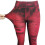 Dameslegging met denimprint, elastisch, slim fit, rood 5