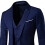 Completo da uomo blu a tre pezzi: giacca, gilet e pantaloni. 7