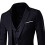 Men's Black Three-Piece Suit Jacket with Vest and Pants 7