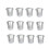 FRCOLOR vintage sewing thimble needle threader set 50 pcs 4