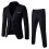 Men's Black Three-Piece Suit Jacket with Vest and Pants 2