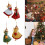 Ange décoratif en bois, style rétro, 12 cm 2