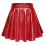Rode metallic geplooide minirok voor dames 2