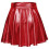 Rode metallic geplooide minirok voor dames 4