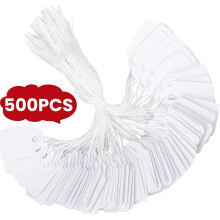 White Rectangle Price Tags 0.9x0.5 inch 500 pcs