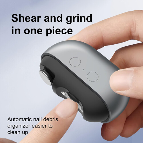 Coupe-ongles électrique rechargeable gris 1 pièce 2