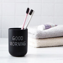 Gobelet à brosses à dents noir 300 ml réutilisable 1 pièce