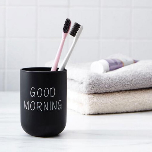 Gobelet à brosses à dents noir 300 ml réutilisable 1 pièce