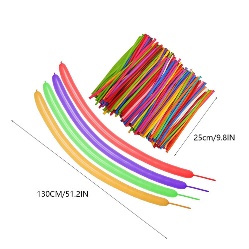 Long Twisting Balloons Latex 100-Pack Assorted Colors 1