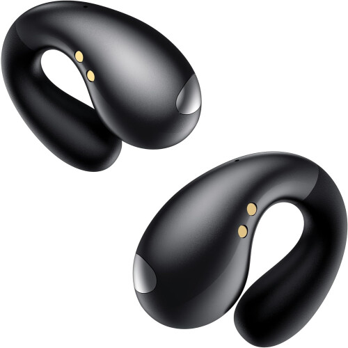 Open Ear Earbuds Ergonomic Clip Bone Conduction Black