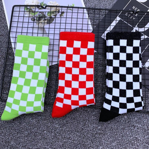 Κορεάτικες κάλτσες Harajuku καρό από βαμβάκι Unisex 1 ζευγάρι 1