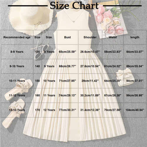 Mädchen Sommerkleid Rüschen Freizeitstil Größe 10-12 2