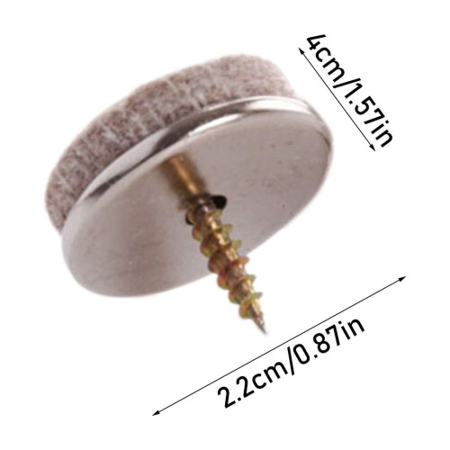 Filz-Möbelbodenschoner, 1,5 Zoll Durchmesser, 8er-Pack 1