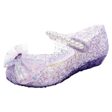 Glittersandalen met gesloten neus voor meisjes, versierd met een strik.