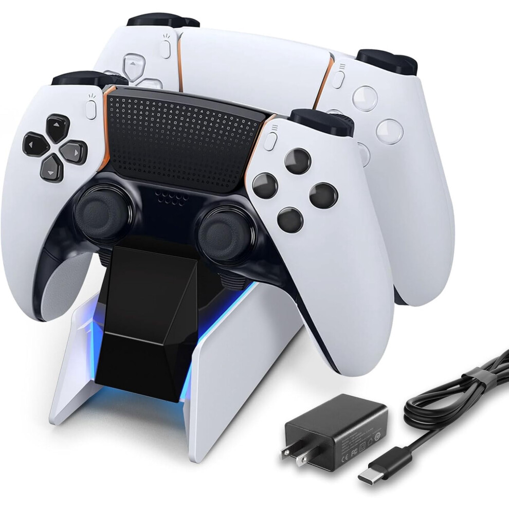 Ps5 Dualsense Charging Dock With Led And 5 Accessory Blue 9032631822233