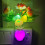 Veilleuse LED murale avec rose violette en vase 3