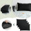 Set van 4 kussenslopen van geborstelde microvezel, queensize (51 x 76 cm). 5