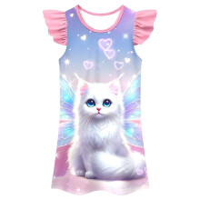 Mouwloze zomerjurk met dierenprint voor meisjes van 7-8 jaar