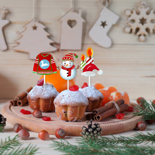 Julmuffinsdekorationer matval24delar 2
