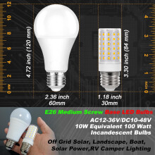 JINYUN E26 LED Bulb Warm White 10W 1000lm 3 Pack