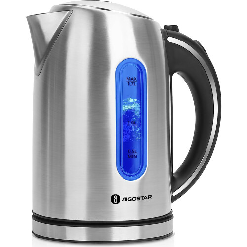 Electric Kettle 1.7L LED Light Fast Boil Auto Shut-Off
