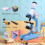 Kit de microscope pour débutants 100x-1000x pour enfants et étudiants 8