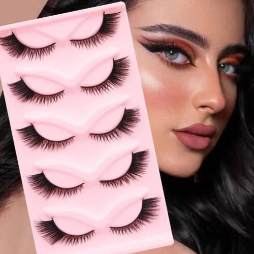 3D-Wimpern, lang, dicht, weich, 5 Paar 2