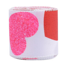 Fita adesiva floral com corações rosa, 15 m x 15 mm