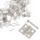 Cerniere in ottone per scatole di legno e gioielli, 50 set 4