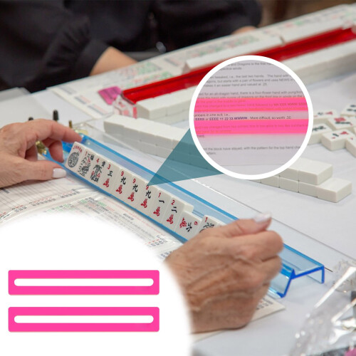 Mahjong Line Finder Acrylic Guide Ruler Strips 1 Pack 2