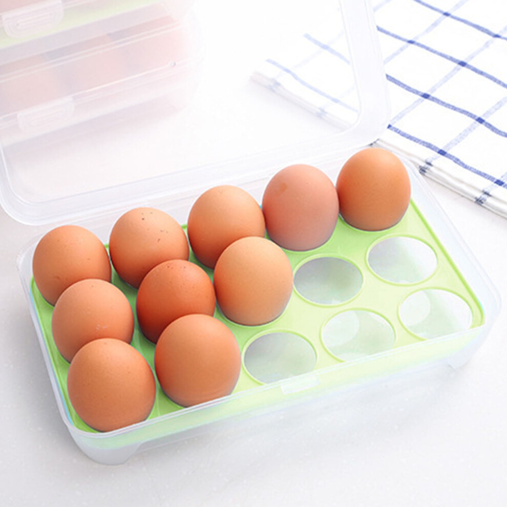 Clear Stackable Egg Container 30-Count Green