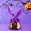 Τσάντες με λιχουδιές για το Halloween μωβ με γραβάτα 50 τεμάχια 4