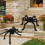 Στολίδι αράχνης για το Halloween, αφράτο κρανίο με δίχτυ ιστού 4