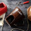 Ceramic Chocolate Fondue Cups with Forks Set Black 6