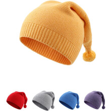 Cappellino invernale per neonati, berretto in maglia di cotone per bambini piccoli