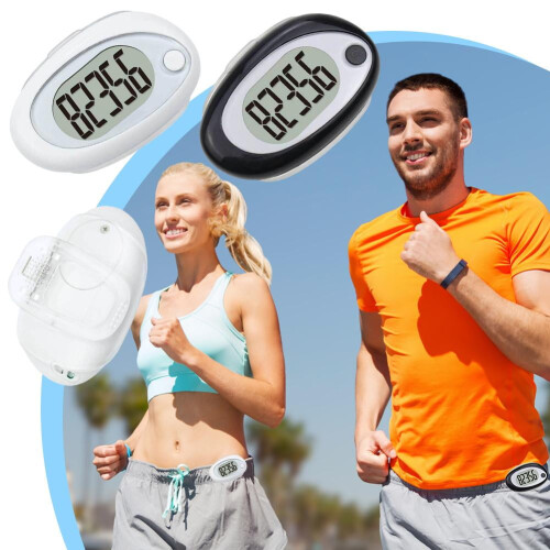 FitBud step counter with clip and lanyard 2