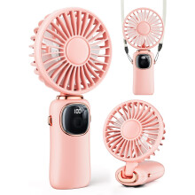 Hordozható kézi ventilátor 4000 mAh-s akkumulátorral és LED kijelzővel