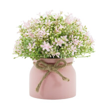 Künstliche rosa Blume im Topf, Heimdekoration, 1 Stück