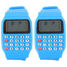 Taschenrechner-Armbanduhr, tragbare Uhr, 2er-Pack