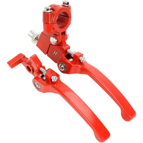Red Brake Folding Clutch Lever with Perch for 7/8 Inch 2