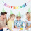 Πολύχρωμο πανό γενεθλίων με ουράνιο τόξο 78,7 ίντσες 4