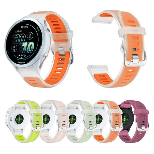 Λουράκι ρολογιού Garmin σιλικόνης δίχρωμο 20mm 22mm 1