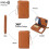 Passport Case with RFID Blocking Brown Standard Size 8